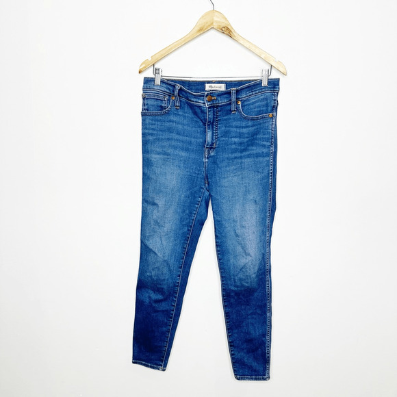 MADEWELL 10" High Rise Skinny Jean womens Bradshaw Wash medium blue MB909 29 - Picture 2 of 9